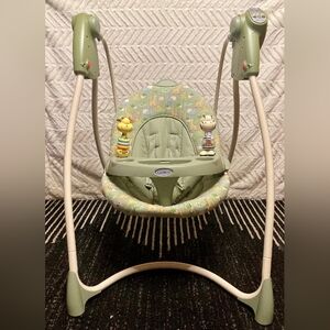 Graco Vintage Swyngomatic 6 Speed HTF Battery Power Baby Swing Works!